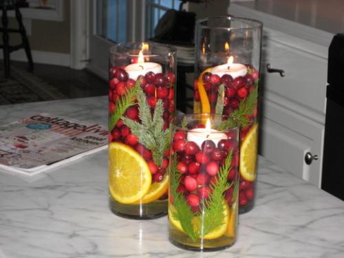 floating candles - floating candles in glass cylinders