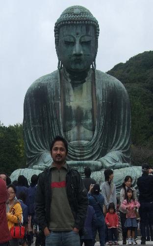 Myself - Me infront of Goutam Buddha Statue,Kamakura,Japan