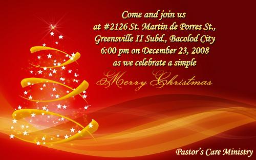 christmas invitation - invitation