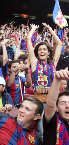 during the game - being a part of barca's fans and a part of Camp Nou is priceless! Just amazing!