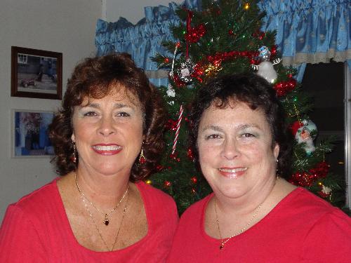 my twin and me - This was taken last night at our Christmas dinner.