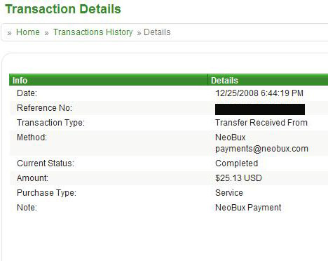 My instant payment from Neobux. - Neobux pays instantly in your Alertpay/PayPal account.