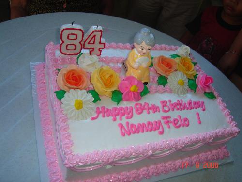 my grandma's cake - my grandma's cake on her 84th birthday