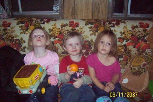 My GrandBabies  - Jaden ,Cooper & Cyndalyn Taken Christmas Night. They had a great time playing all day.