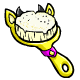 Yellow Ixi Hair Brush - Super soft bristles for delicate fur. Only available from a rare item code.