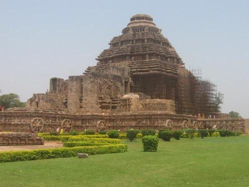 sun temple at konark - its the famous sun temple at konark in orissa ,a state in india. it used to be in the list of seven wonders of the world.