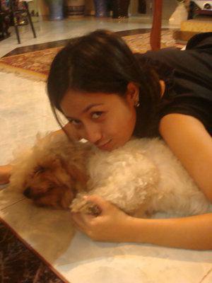 zaru and me. - zaru and me..goofing around with mah baby zaru..=)