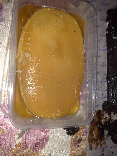 eating food - leche flan