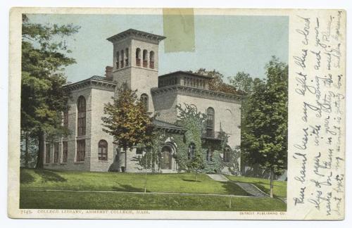 Massachusetts Amhearst College - This is an old picture of Amhearst College in Massachusetts Photo is in the Public Domain