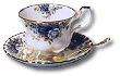 Blue Rose Teacup and Saucer - Photo of Blue Rose Teacup and Saucer Photo is copyrighted
