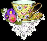 Chintz China Cup and Saucer - Chintz China Cup and Saucer Photo is copyrighted