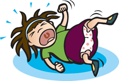 Child throwing fit - This is of a child throwinga fit. How do you handle them?