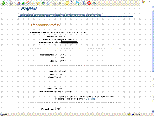 Clixncash Payout (Paypal) - A proof of payment from Clixncash via Paypal.