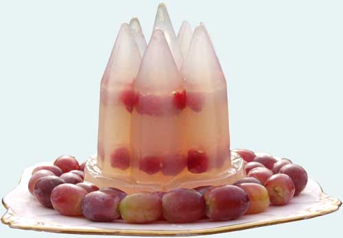 Champagne jelly - Champagne jelly with grapes