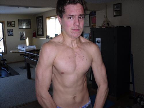 Me...flexing...hehe.... - One of the reasons I love going to the pool :)