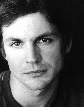 gale harold close up shot - black and white face shot