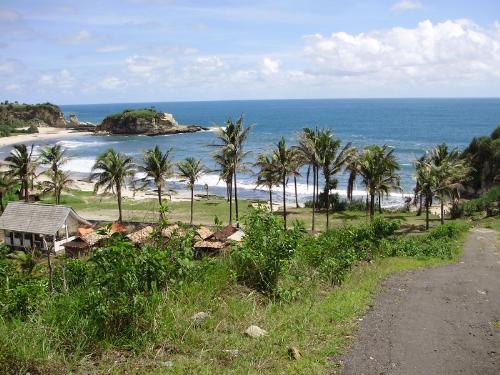 panorama of pacitan 'klayar beach' - klayar beach in pacitan