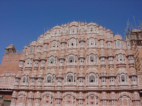 Jaipur's Hawa Mahal - Jaipur's Hawa Mahal. This pink colored building is the reason for Jaipur being called the 'Pink City'