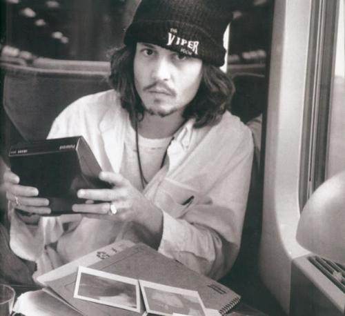 Johnny Depp - Johnny with his Viper Room hat.