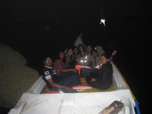 strange sign seen on christmass - in the background there is a cross sign visible,we had halogen life jacket but no light can reach that high in the photo.
