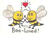 Bee-Loved - Personal design, copyright retained. This picture is part of a series of linked images for bee lovers!