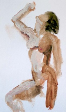 painting - acrylic painting of a figure.