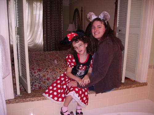 us at disney - me and my daughter in the hotel at disney