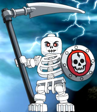 Lego Skeleton - One of the very cool Lego promo posters that were released for the new Castle theme.