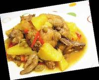 The pineapple fries with the chicken  - Hi,welcome to look at this dish:the pineapple fries with the chicken,a dish come from China.
