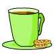 House Blend Coffee - A lovely strong coffee, complete with our fresh baked amaretto biscuits.