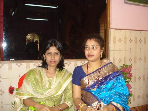 2 beauties. - posing in saree...