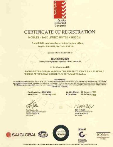 Certificate - UK trade licence