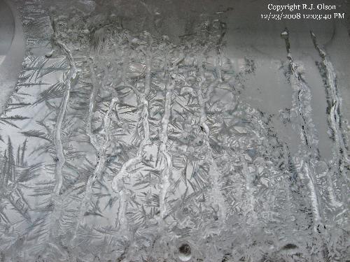 Ice Crystals - I love the way this shot looks like tiny creeks or streams of water. Ice Crystals - I love the way this shot looks like tiny creeks or streams of water.