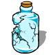 Cracked Bottle of Sand - This bottle seems to have cracked and lost all of its sand.