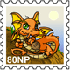 Orange Draik Stamp - This Draik seems to be a bit mischievous.