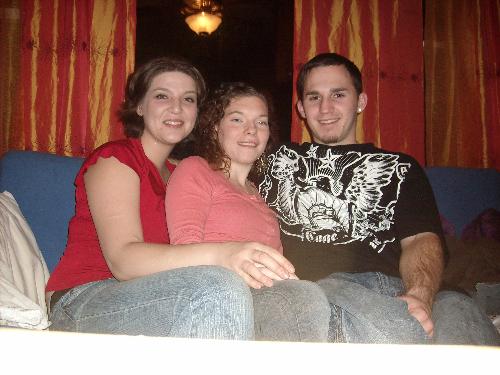 Happy 2009 - My roomies and I the second the ball dropped. Welcome 2009, good riddance 08