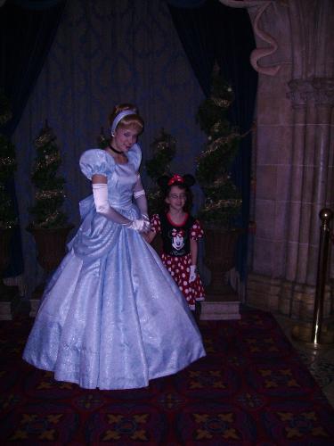 cinderella's castle - my daughter with cinderella in her castle