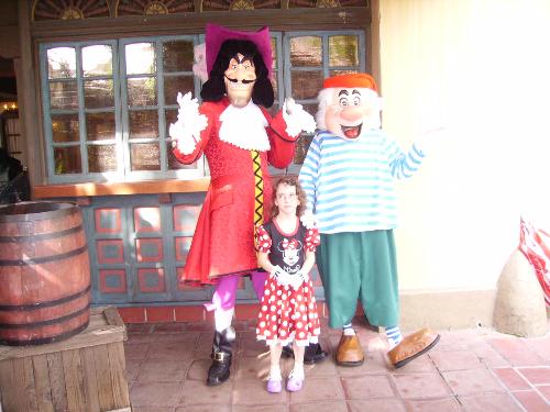 captian hook - my daughter with captain hook and his buddy