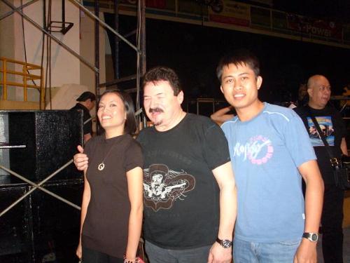 A picture with Bobby Kimball of TOTO  - A picture with Bobby Kimball of TOTO during his concert here in Davao-Philippines. Everyone has enjoyed singing with their once hit song 'I'll Be Over You'. And of course just during intro of 'Africa' and 'Rosanna'... people really loved it most. Kids wanna Rock!!!