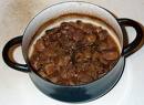 Meat cooked in beer - Easy,rich-smelling and very good!