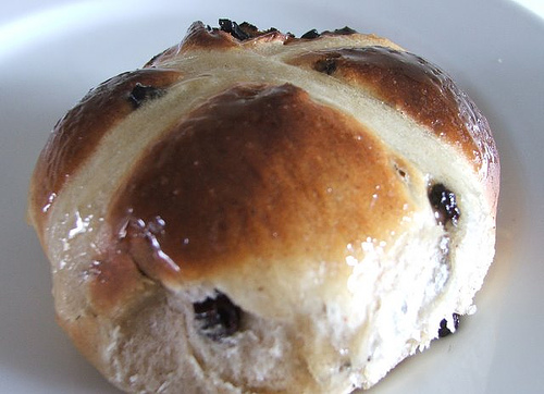 Hot Cross Bun - A hot cross bun courtesy of Holland baking