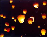 sky lanterns - sky lanterns, a nifty little toy that is a cross between a chinese lantern and a mini hot air balloon. the can explain a large number of ufo's and 'mysterious'lights being reported around the world.