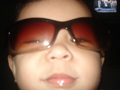 Neo - My son wearing my eye wear
