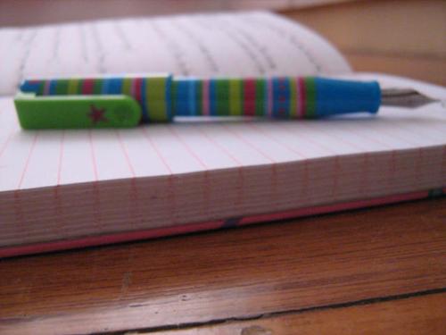 Fountain Pen and Hardbound Notebook - My first fountain pen and my notebook full of quotes. Fountain Pen and Hardbound Notebook - My first fountain pen and my notebook full of quotes.