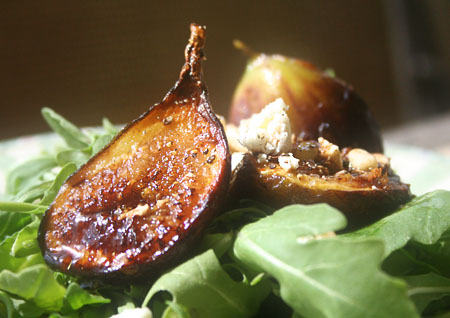 Fig on salad - You can choose any thing raw from nature that you consider nutritive safe to consume to prepare your salad.here is an example....Fig salad with leaves.