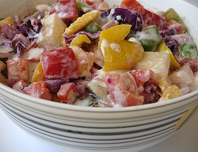 summer salad - a little increased food content would be ideal for summers...in addition to adding hydration it would also replenish the lost vitamins & minerals.