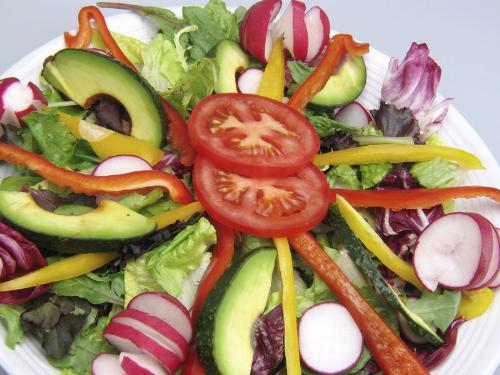 salad with avacado - salads are good for health...in addition to high fiber & water content,they provide a low calorie & high nutritive value food. it should be included in everyday meal.