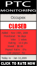 PTC Watch  - PTC-Watch - OccupEx Closed