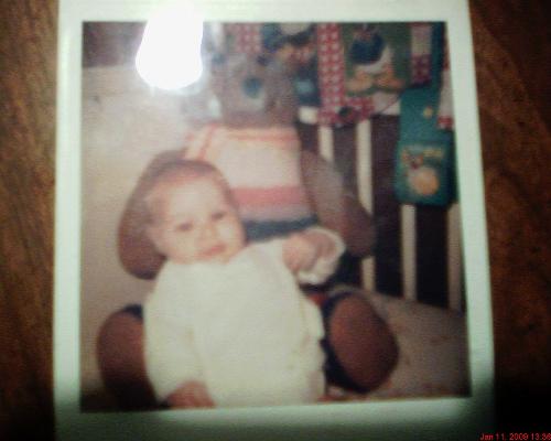 Bear with babie - This is the photo of the bear with my daughter 25 years ago.