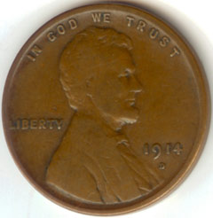 1914-D Lincoln head cent  - $300. penny